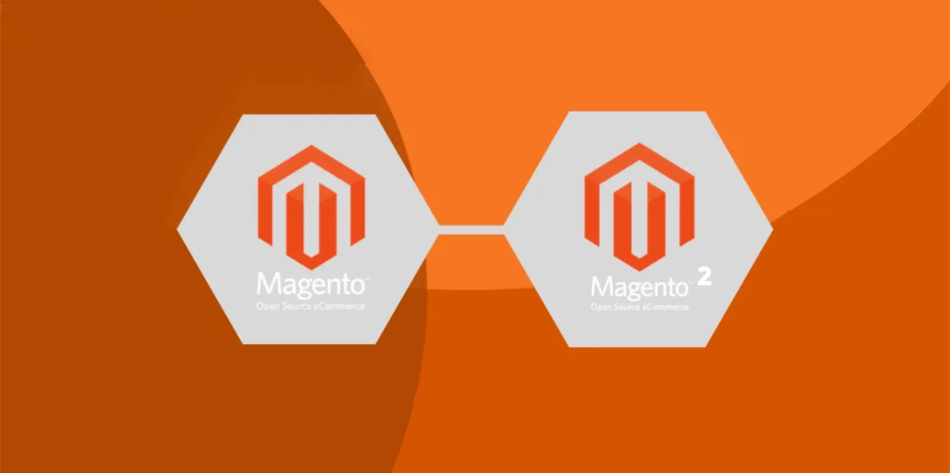 Magento 1 and Magento 2 logos