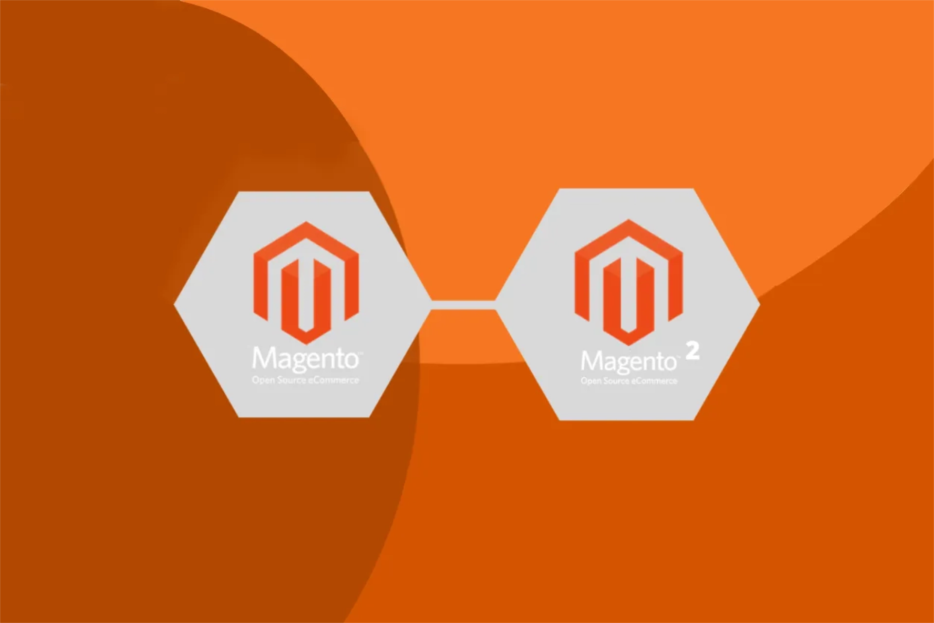Magento 1 and Magento 2 logos