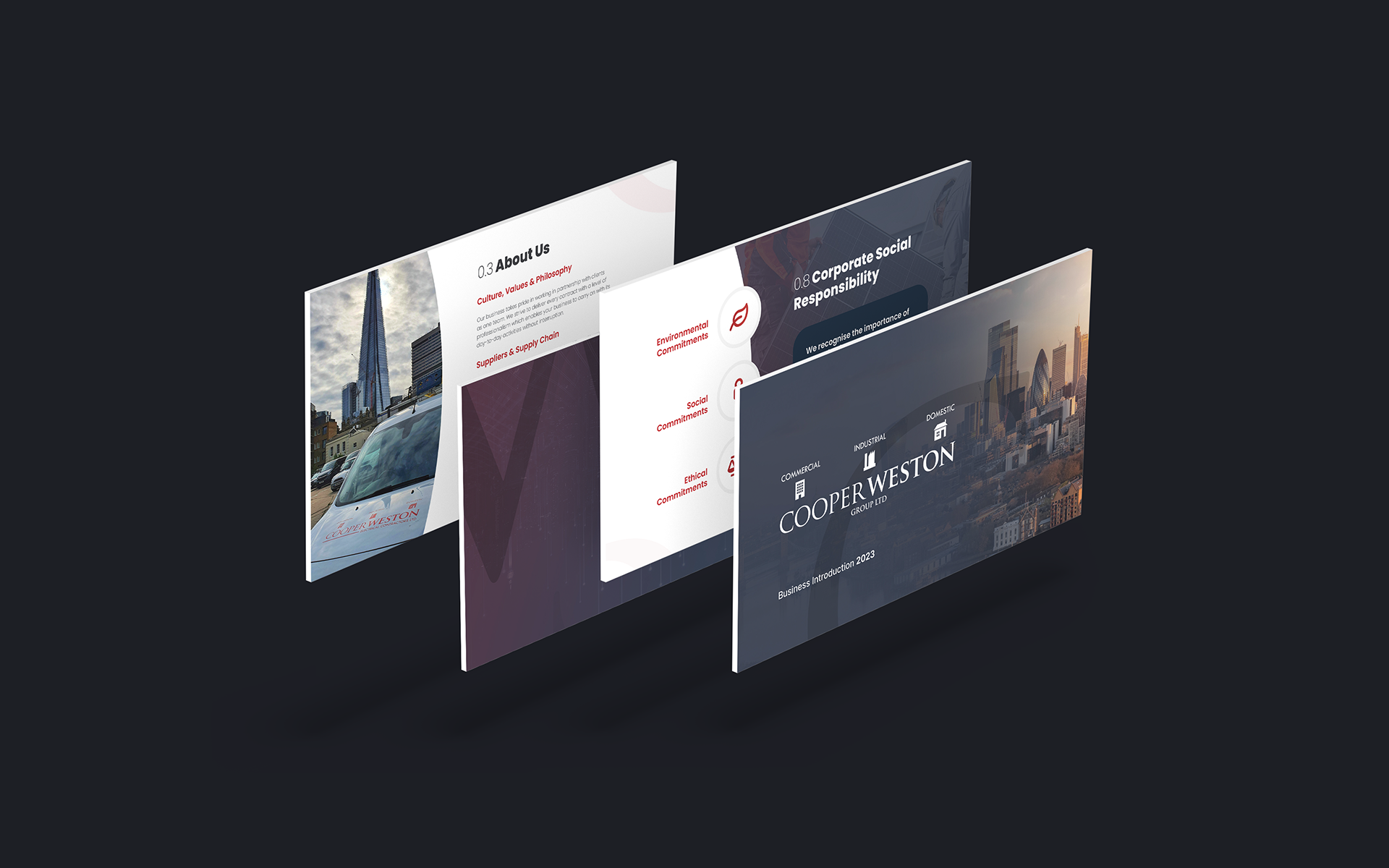 Illustration of graphic design work by britweb, for client Cooper Weston