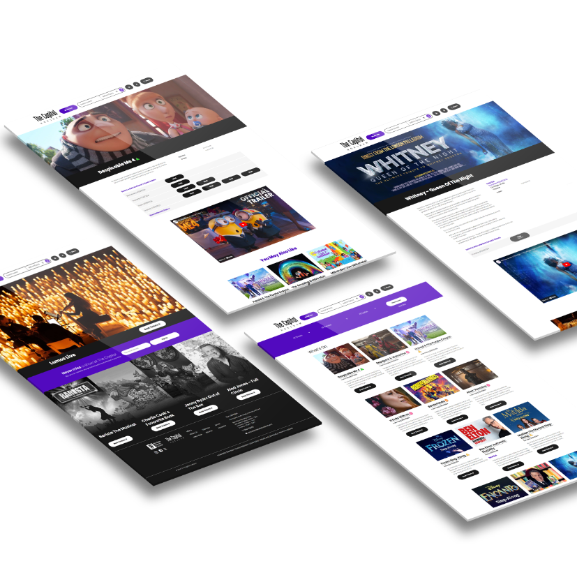 Illustration of designs by britweb for accessible website for The Capitol Horsham