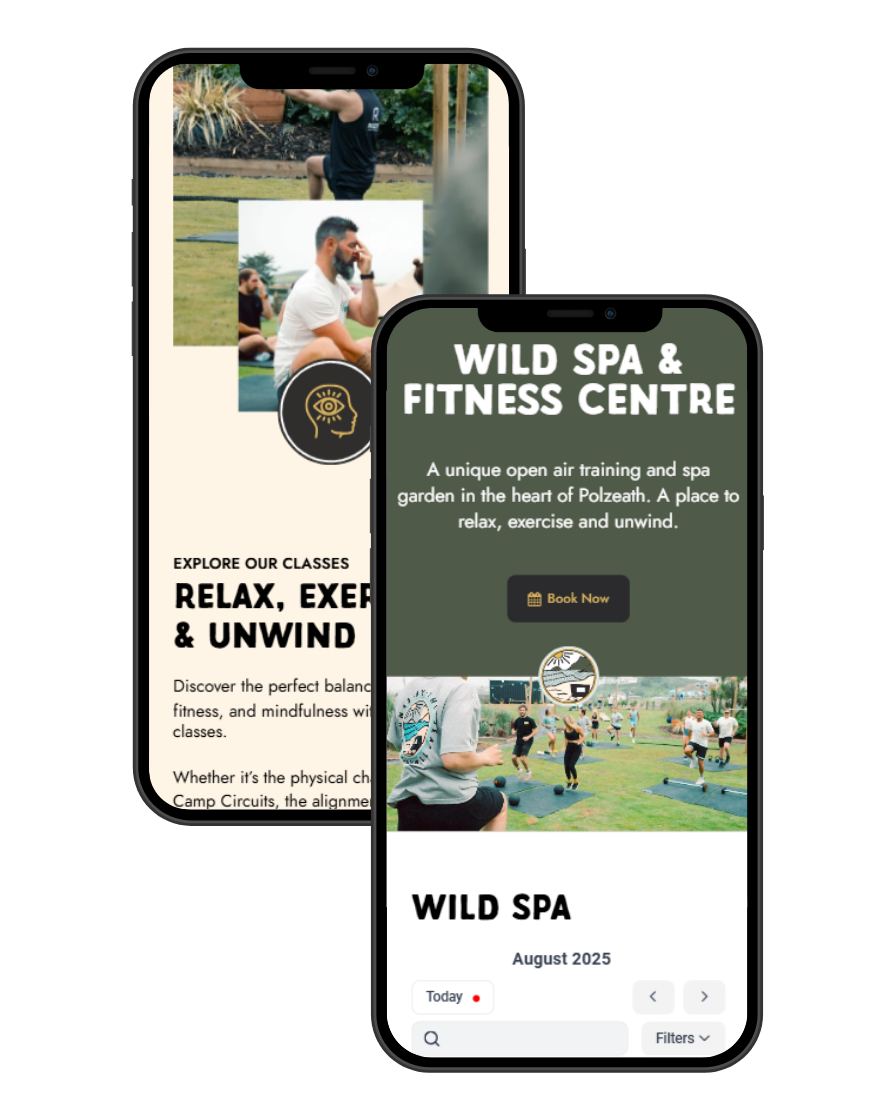 Website Design - Landing Page 13 Saunas by the sea website mobile mock ups